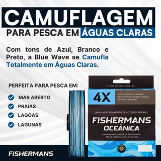 Fishermans Oceânica 4X Linha Para Pesca Multifilamento | 10 até 100 libras
