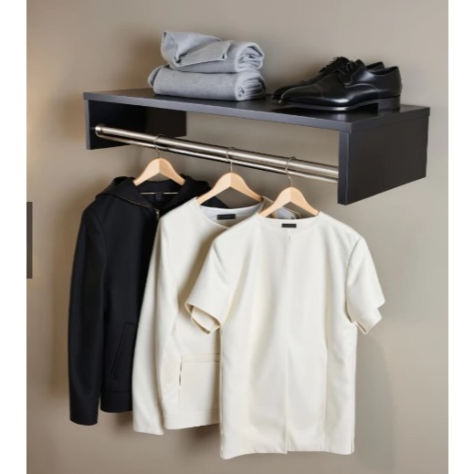 Cabideiro 63 CM de Parede Loja Arara Porta Roupas Aéreo Quarto Closet individual -45