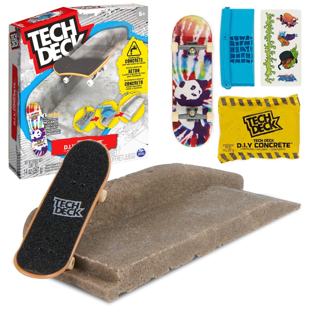 Skate De Dedo Tech Deck Concrete Fingerboard Profissional Com Acessórios - Sunny