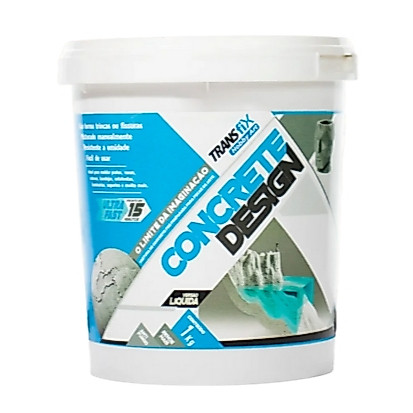 Massa De Cimento Artístico Para Moldes e Artesanato Concrete Design 1Kg - Tranfix