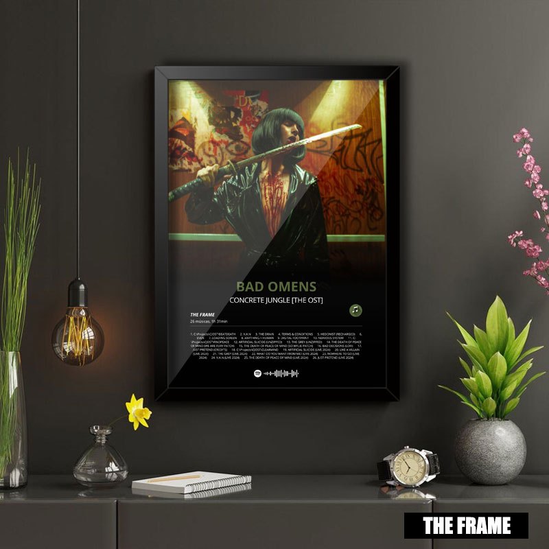 Quadro Decorativo A4/A3 Spotify Bad Omens Album Concrete Jungle (the ost)