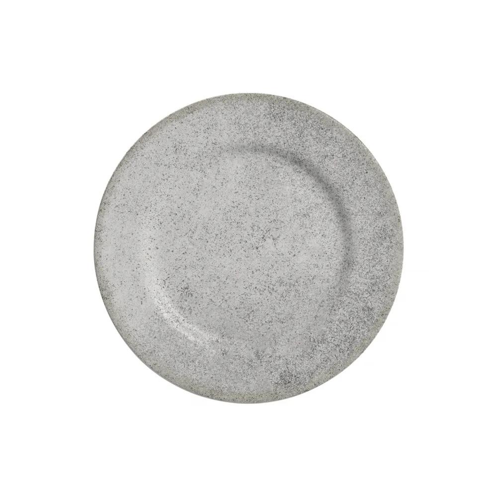 Conjunto com 6 Pratos de Sobremesa Concrete Acetinado Ø21cm