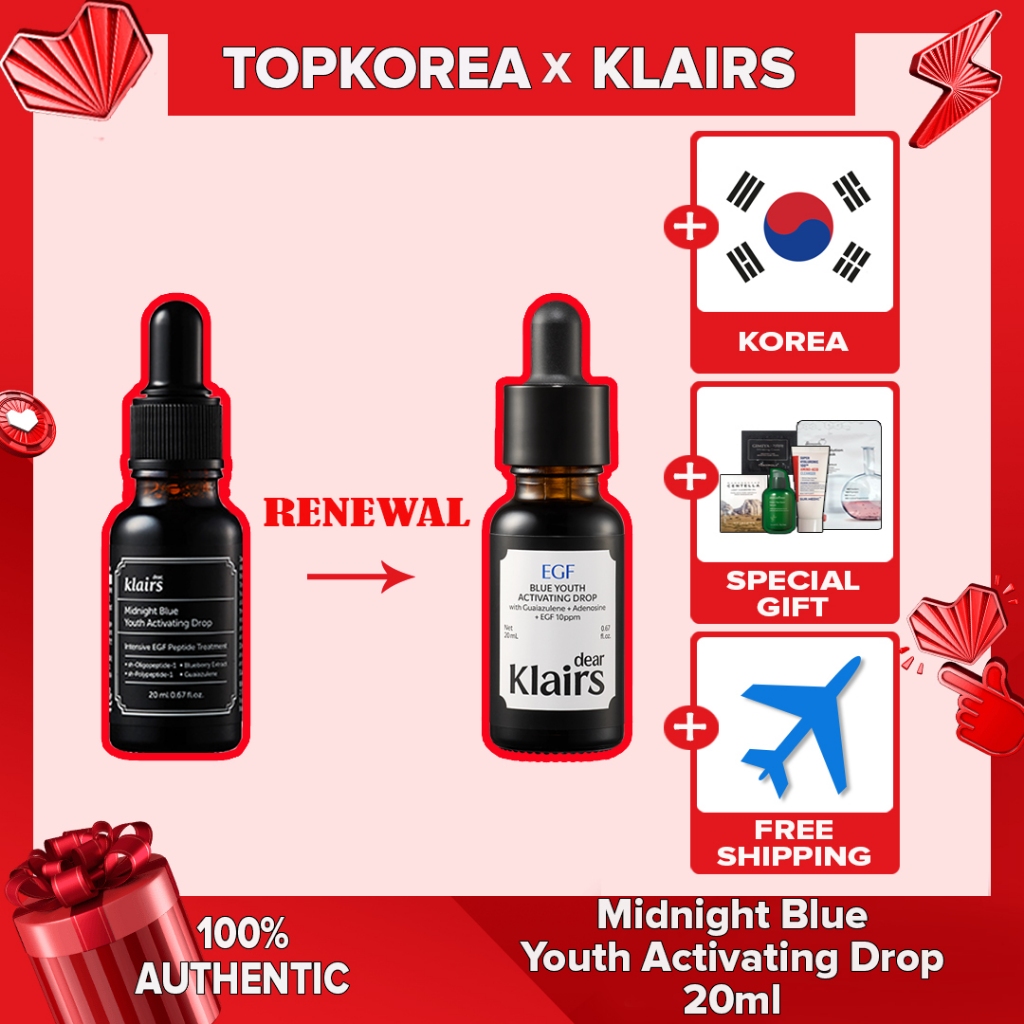 ★ KLAIRS Gota Ativadora Midnight Blue Youth/20ml/Envio Da Coreia /