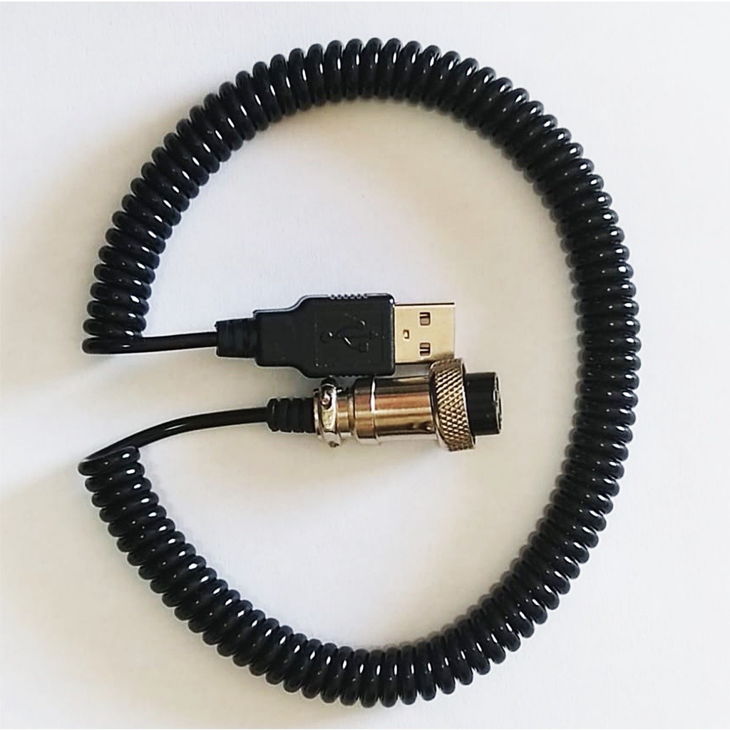 Cabo Espiral de 4 vias  USB+Conector Mike (Pro-Racing-reforçado)