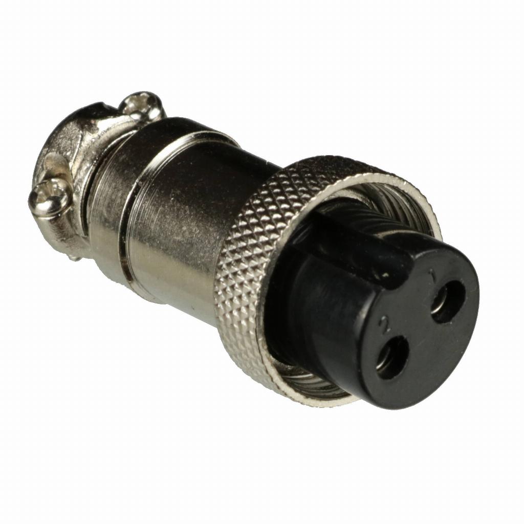 10 Conector de Aviação Circular Mike GX16 2 Vias Fêmea Cabo