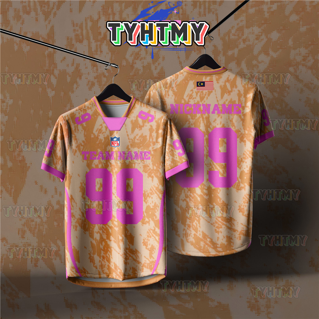 Pronto Estoque COQUETTE NFL-neck Estilo Coreano Moda 3D Número 99 Camiseta Seca Para Homens Mulheres Oversized Baju Jers
