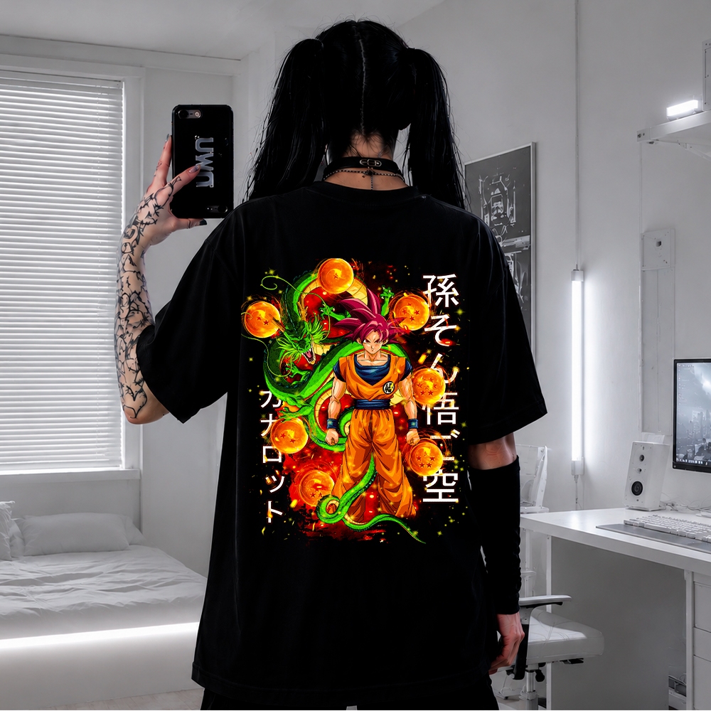 Camiseta Anime DBZ Kakarot Oversized Premium Streetwear / Academia / Casual