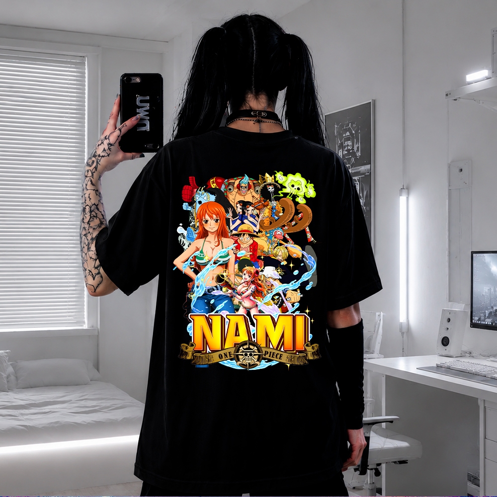 Camiseta Anime One Piece Nami Oversized Premium Streetwear/Casual/Treino