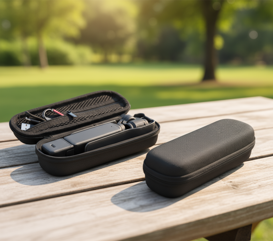 Estojo de Transporte para Viagem DJI Osmo Pocket 3, Capa Protetora, Bolsa de Nylon com Acessórios e Mosquetão
