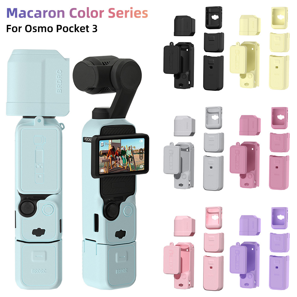 Capa Para DJI OSMO Pocket 3 Protetora De Silicone Anti-Risco Protetor De Lente Pocket3 Caso Câmera Escudo Acessórios