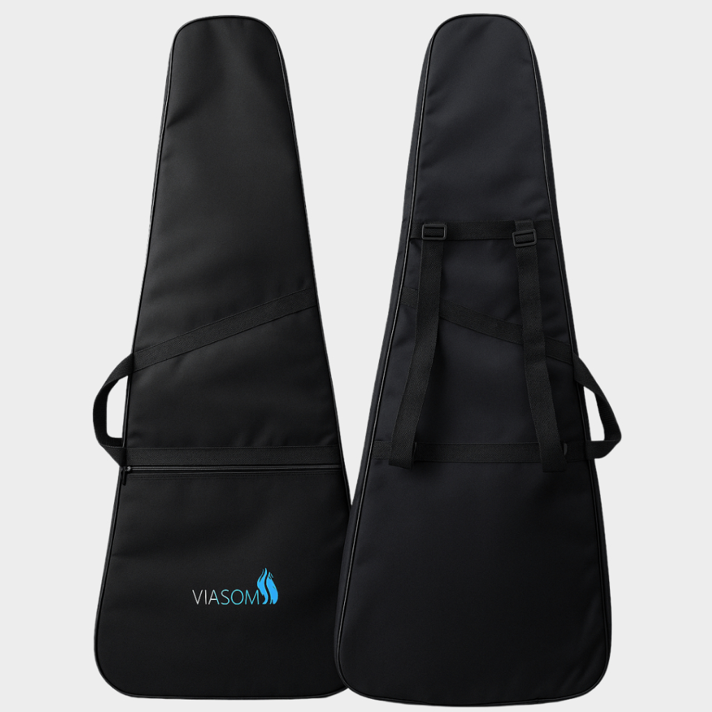 Bag para guitarra impermeavel com alça dupla e bolso para acessórios material resistente