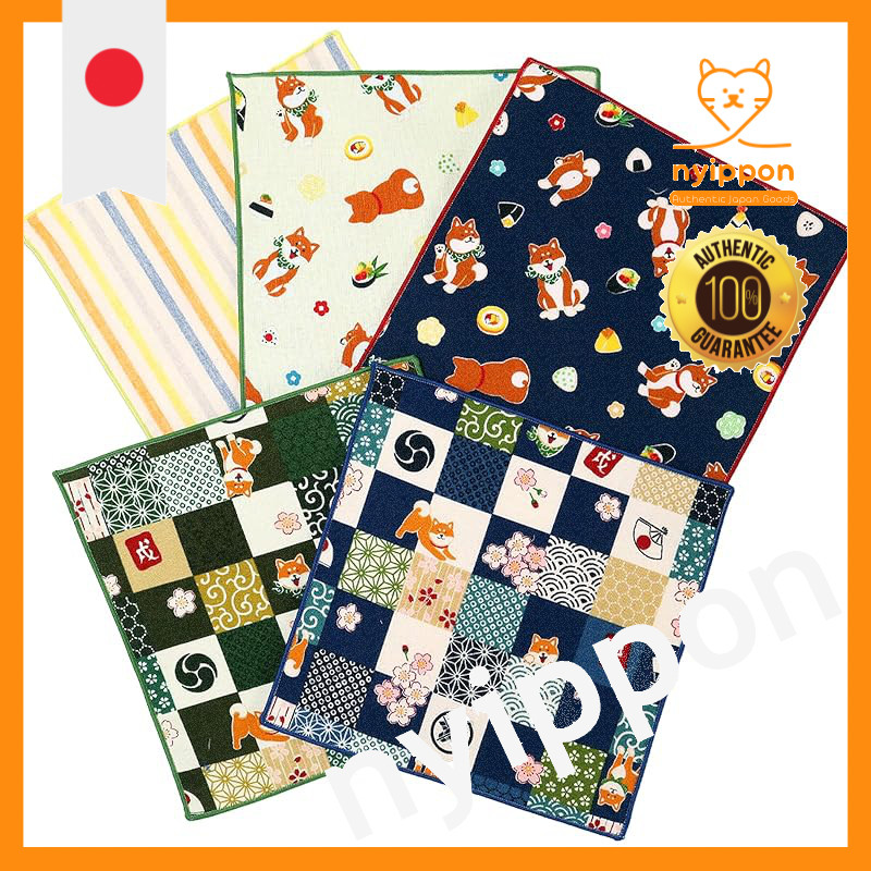 CLUSTER Antibacterial Kids Handkerchief - Large Size 20x20cm - 3 Piece Set - 100% Cotton - 4-Layer Gauze - Cute Design -