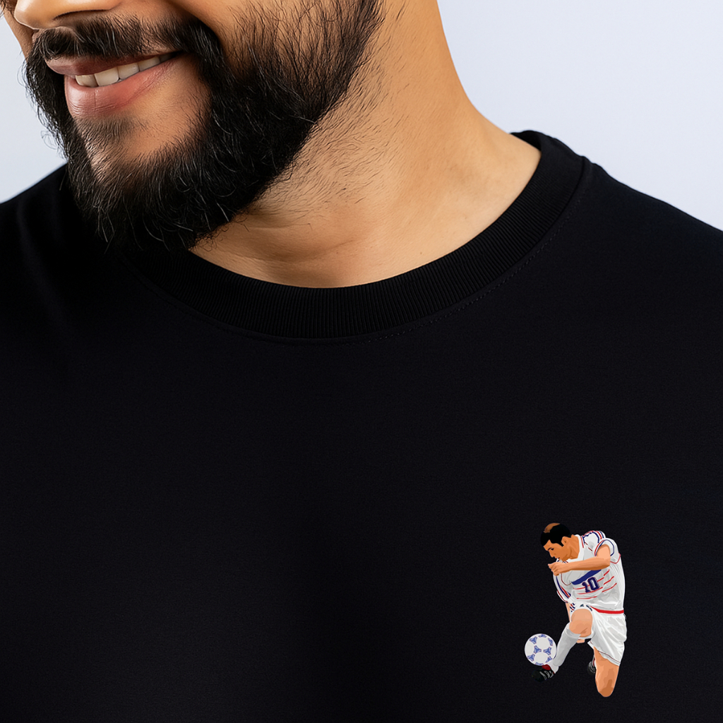 Camiseta Minimalista Zinedine Zidane França 100% Algodão Unissex