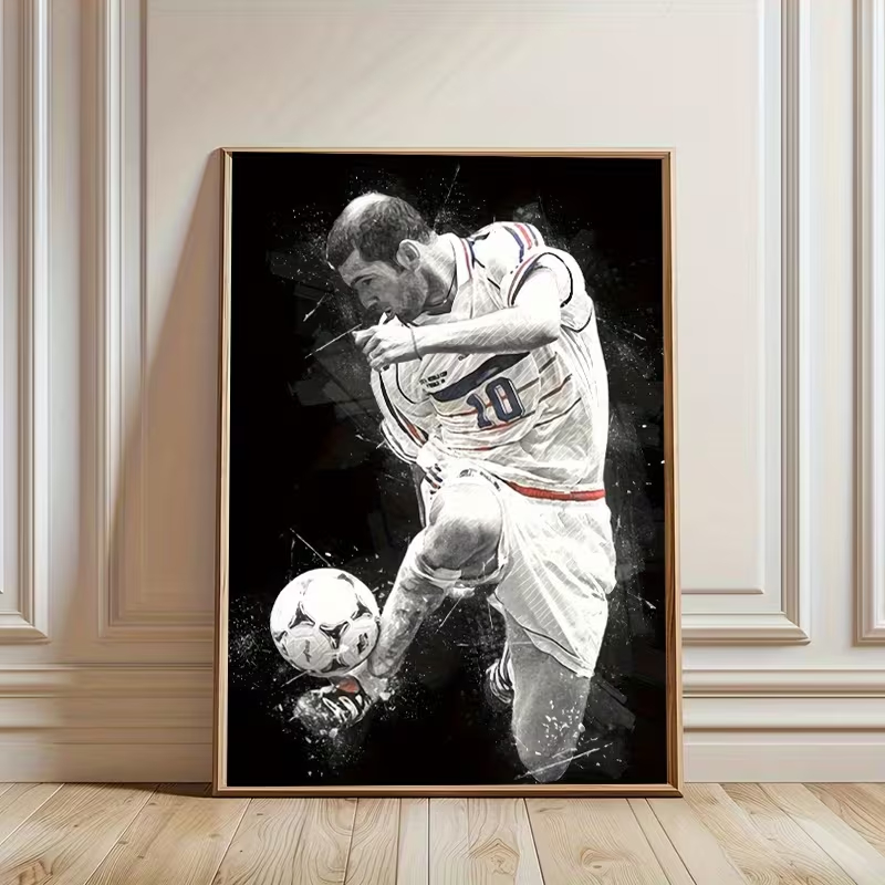Quadro Decorativo Zinedine Zidane Maestro Francês Arte Splash