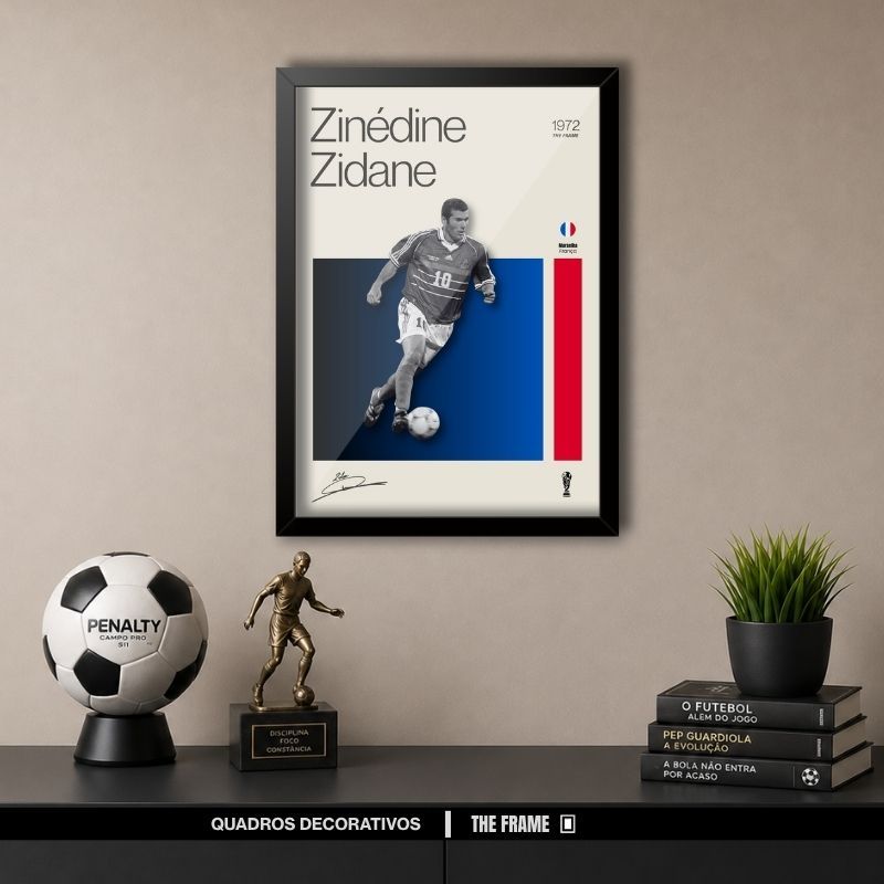 Quadro Decorativo A4/A3 Zinédine Zidane