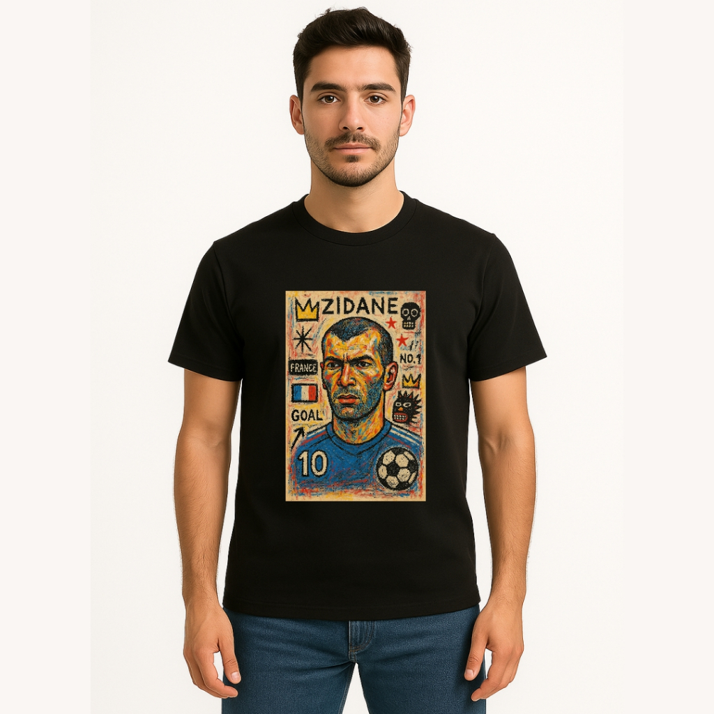Camiseta Algodão Preta Zidane Premium