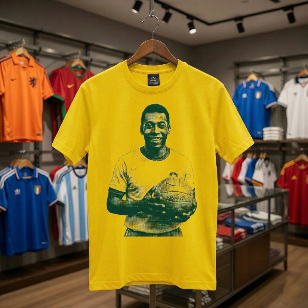 Camiseta Futebol Lendas Ronaldo, Maradona, Zidane, Totti, Messi,Pelé,Maldini, Vintage Copa Do Mundo
