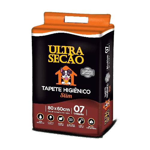 Tapete Higiênico Ultra Secão Preto 80x60 – Great Pets 7UND