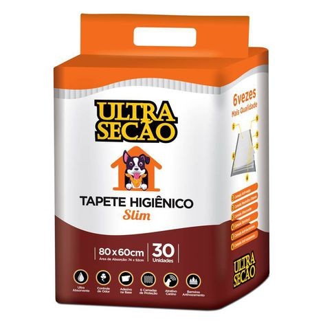 Kit C/ 4 Tapete Ultra Secão Branco 80x60 30un