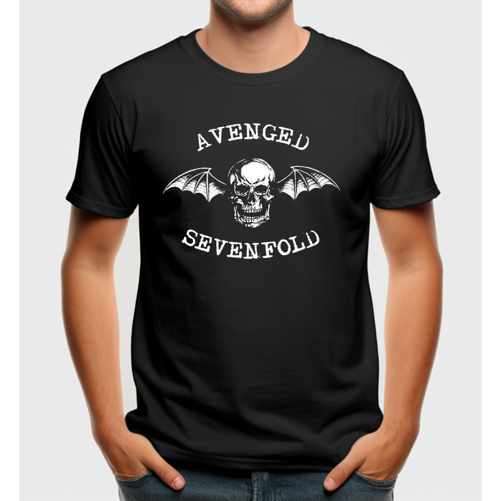 Camiseta Banda Avenged Sevenfold Rock Metal Preta Clássica