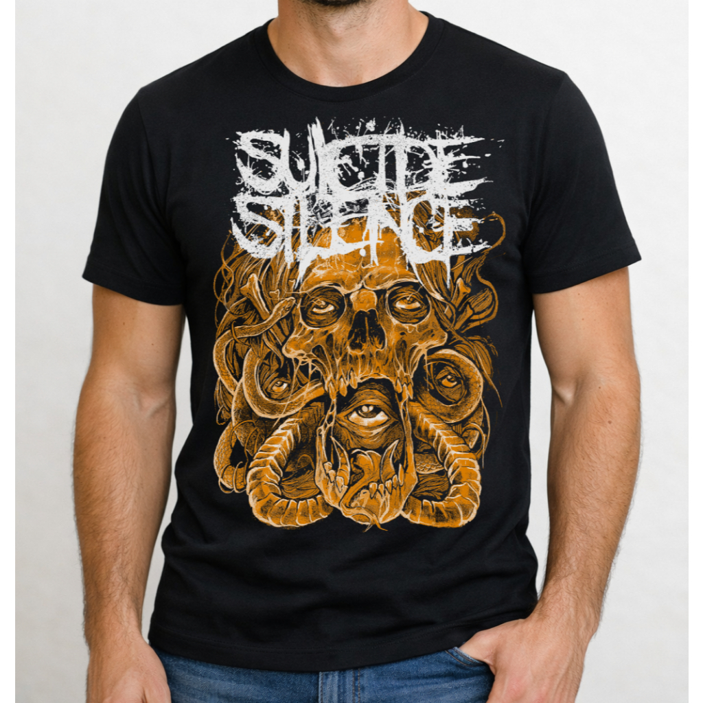 Camiseta Suicide Silence Banda Rock Metal Diversas Punk Rock And Roll Guitarra