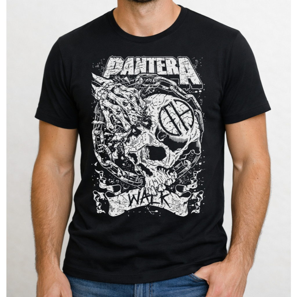 Camiseta Pantera Banda Rock Metal Blusa Punk Camisetas Diversas