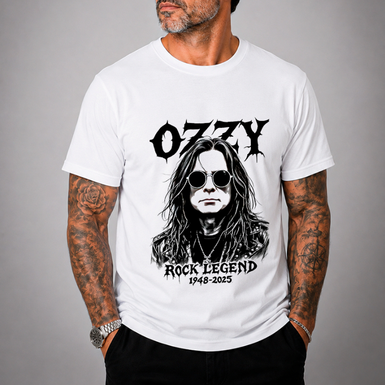 Camiseta OZZY OSBOURNE ROCK LEGEND Heavy Metal Black Sabbath Algodão Masculina Feminina Banda