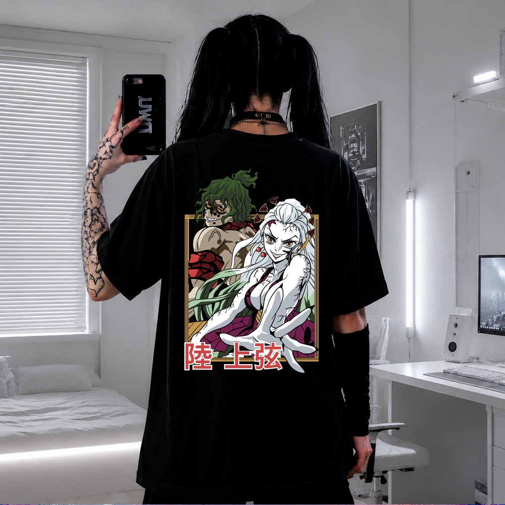 Camiseta Anime Demon Slayer Oni Kimetsu Oversized Premium Streetwear / Academia / Casual