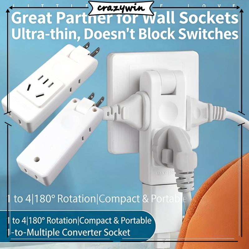 Adaptador Parede CAPA Tomada Elétrica Giratório 180 Graus Para Viagens Casa