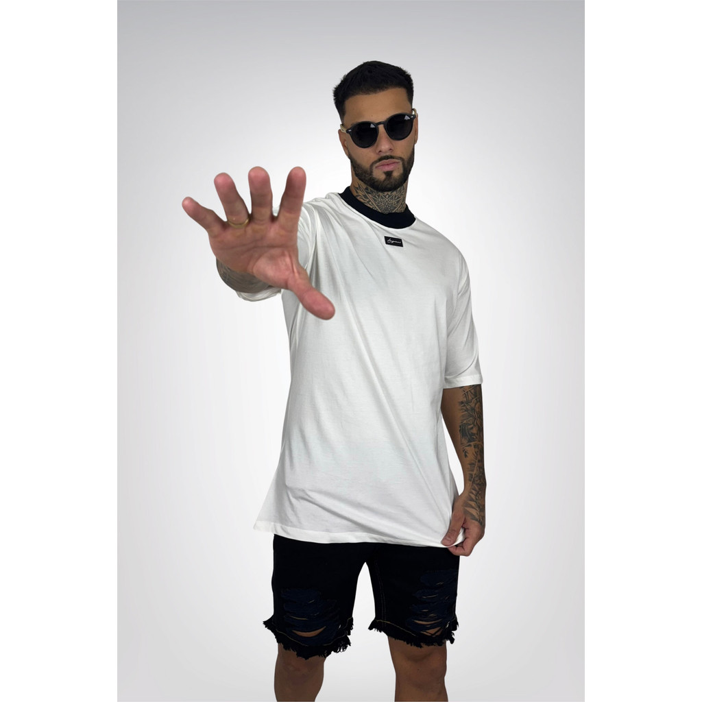 Camiseta Oversized 100% Algodão Basic Veto Off White