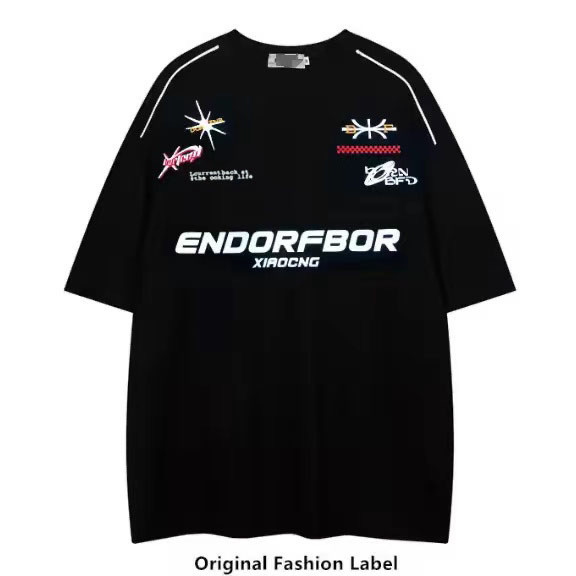 Camiseta Moishe TIDE Streetwear High Street Letter Algodão Envio Imediato