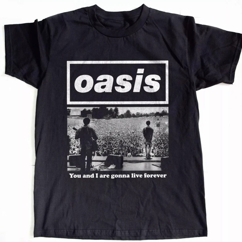 camisa Oasis tour liam noel gallagher impresso Camiseta 100% Algodão hip hop high street unisex