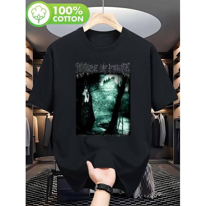 Camiseta Masculina Cradle of Filth Dusk Her Embrace Gótica Metal Premium Estilosa Atemporal Retrô