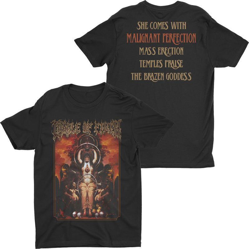 Music.Soul Camiseta Unissex Cradle of Filth Banda Malignant Perfection Estampa Moderna Confortável Estilosa Casual