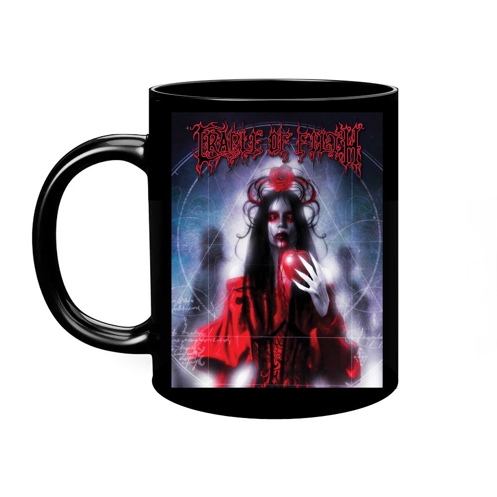 Caneca Preta Cradle Of Filth bandas goticas gotico rock
