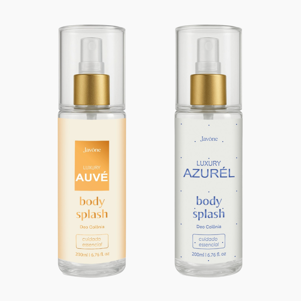 Kit Body Splash Javône Auvé + Azurél Luxury | 2 Fragrâncias Premium | Qualidade, Encanto, Envio Imediato