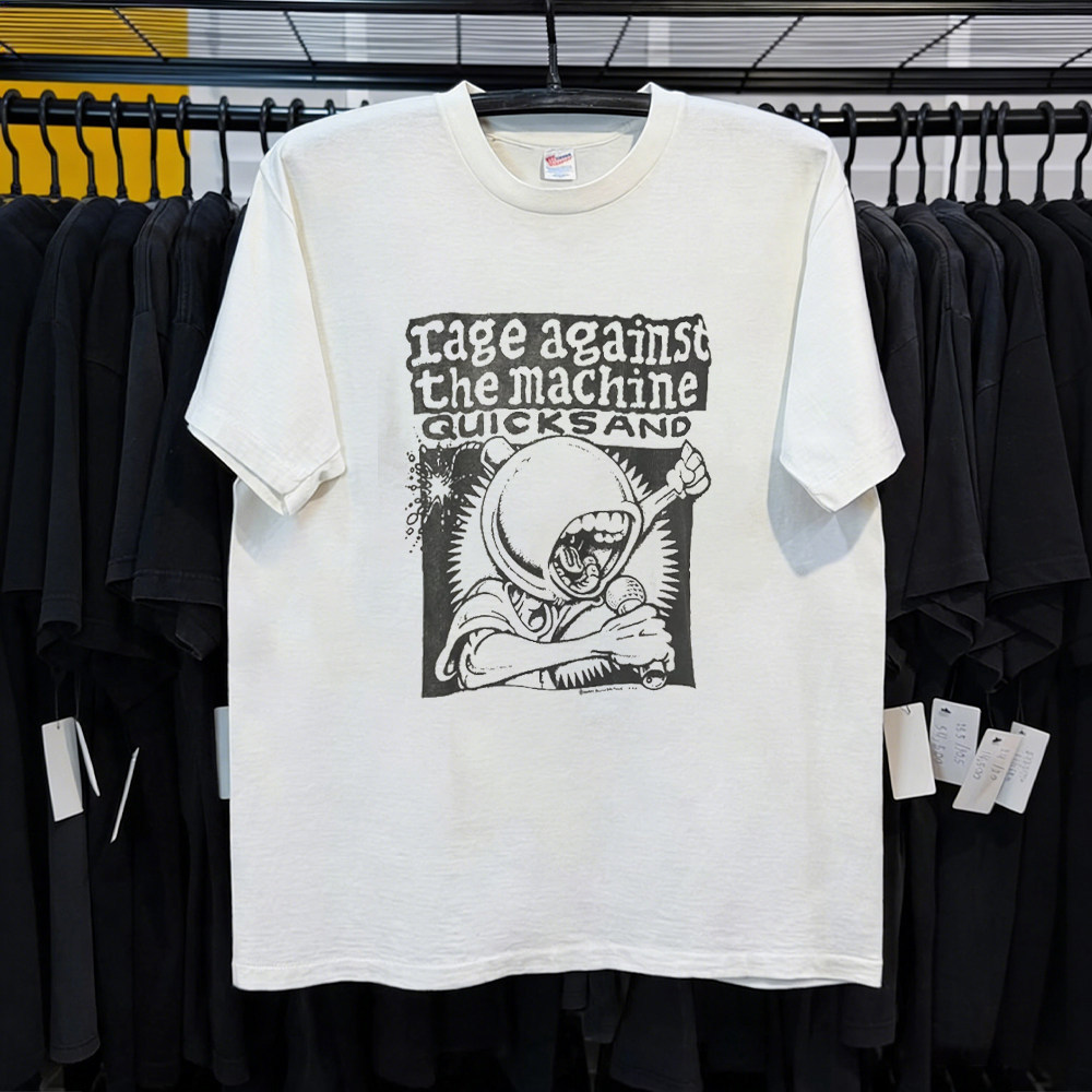Music.Soul Camiseta Unissex Rage Against The Machine Banda Tour Estampa Retrô Confortável Estilosa Atemporal Casual