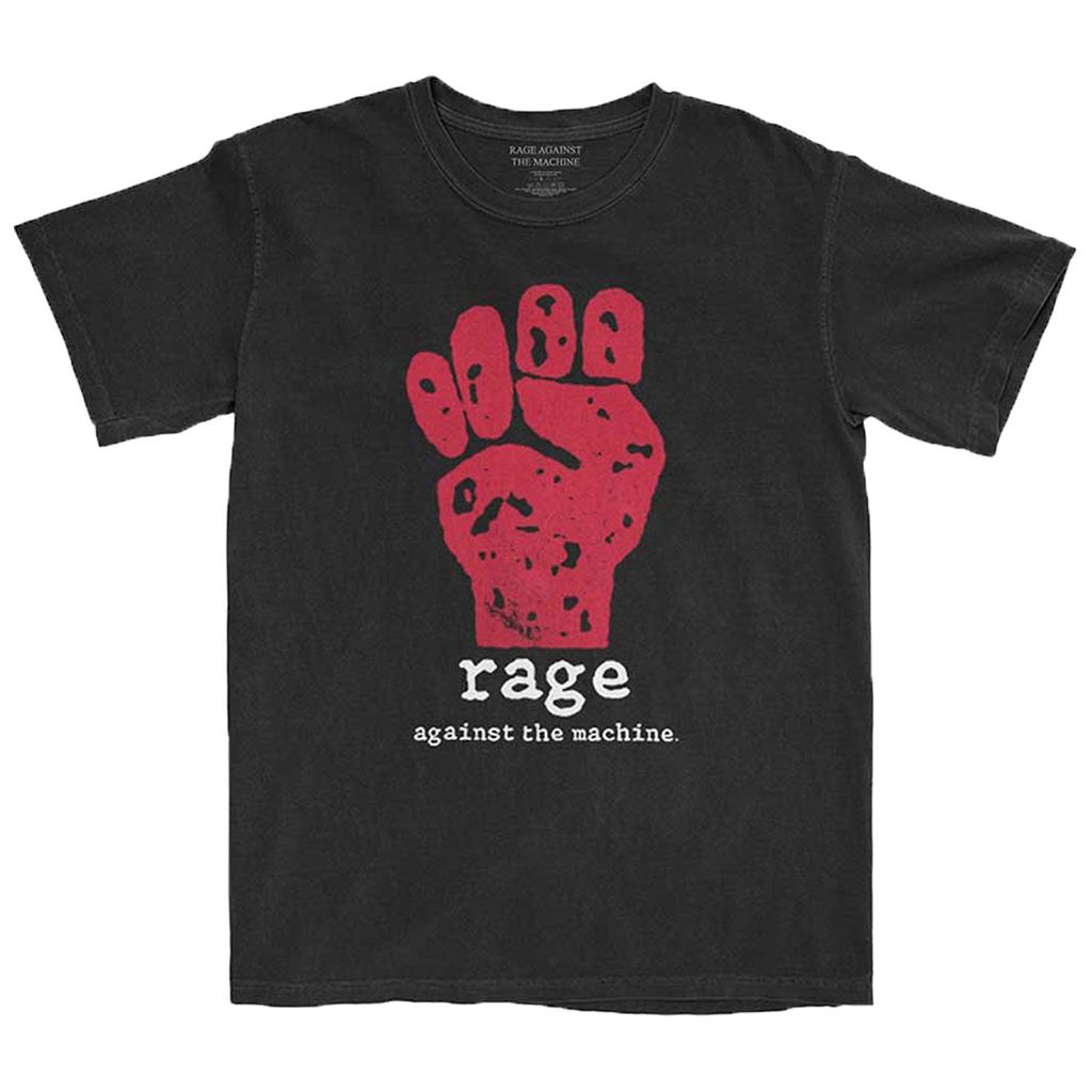Music.Soul Camiseta Unissex Rage Against The Machine Red Fist Estampa Moderna Confortável Premium Casual