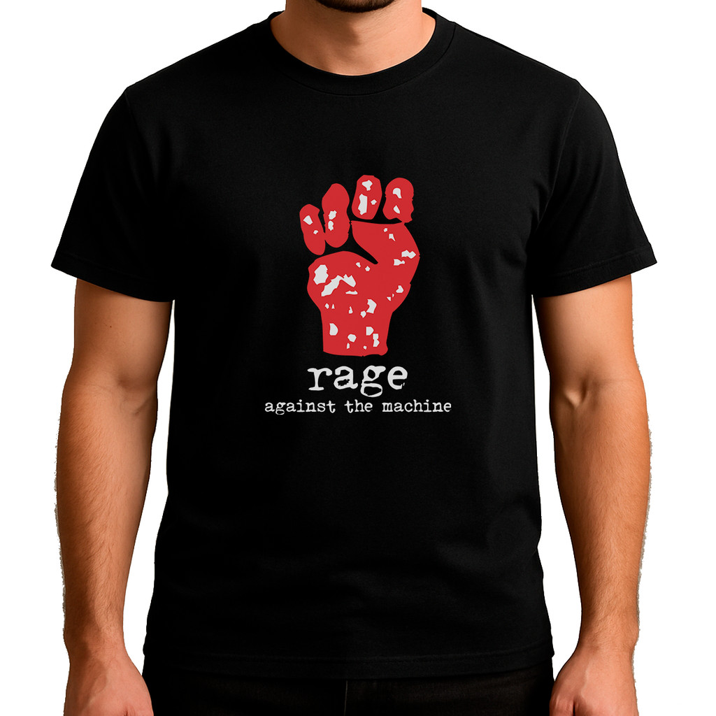 Camisa Camiseta Estampada 100% Algodão Rage Against The Machine Banda Rock
