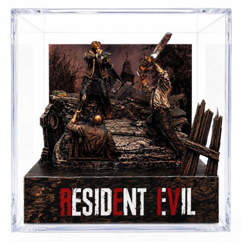 Resident evil 4 pixel art cubo diorama