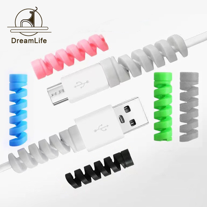 10 pcs Protetor De Cabo Carregador Emborrachado Cabo USB V8 Tipo C Micro USB lightning Coloridos Pronta Entrega