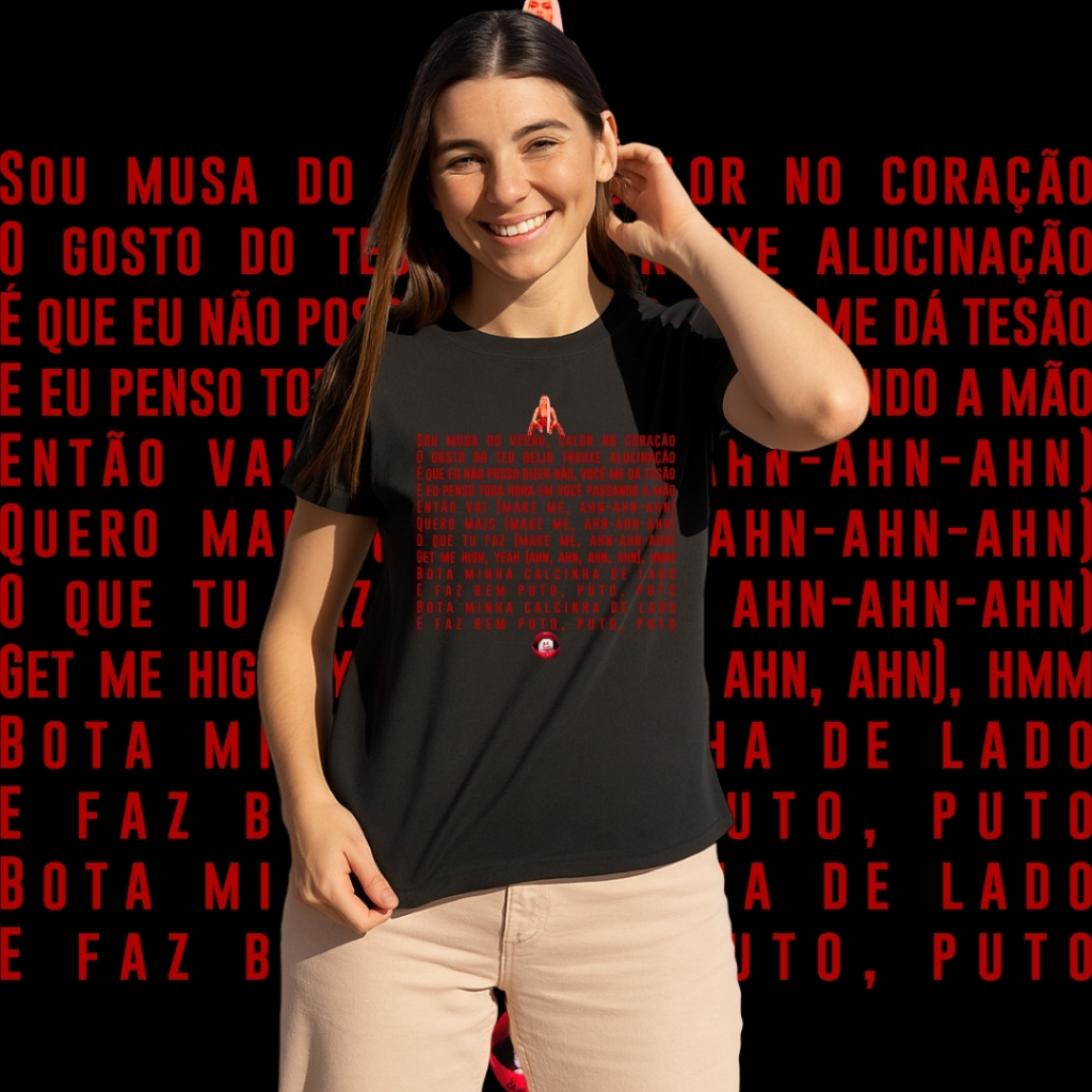 T-Shirt Street Letras Vermelhas – Vibe Pop | Festival Zepelim 2025
