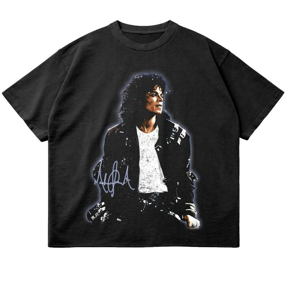 Camiseta Blusa Estampada Michael Jackson Thriller Billie Jean Rei do Pop Street Camisa 100% Algodão