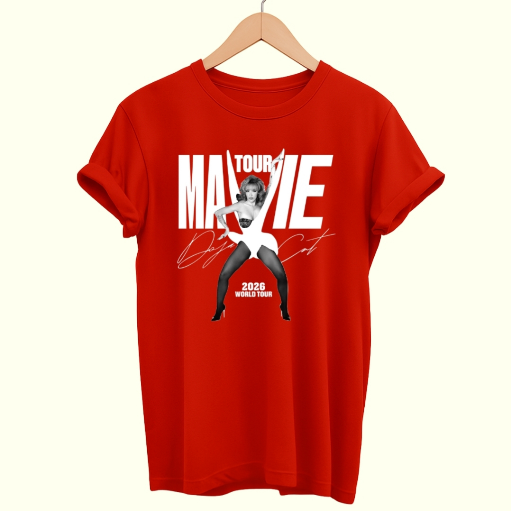 T-shirt Unissex Turnê Mundial 2026 Cantora Pop Doja Cat Lançamento Show Blusa Modelagem Street