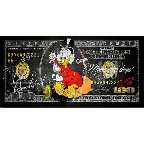 Quadro Decorativo Pop Art Tio Patinhas Estilo Street