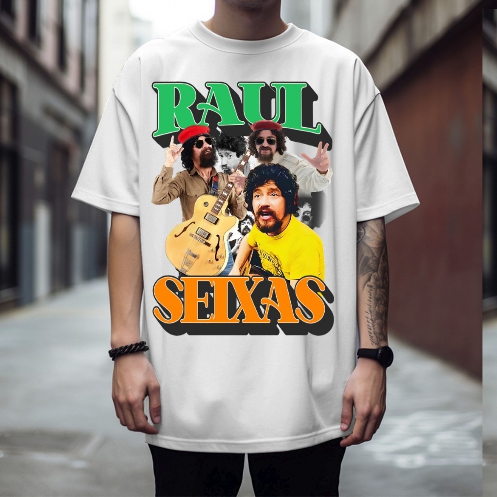 Camiseta  Algodao Estampada Raul Seixas Camisa Música Rock Pop Oferta Street wear style Novo