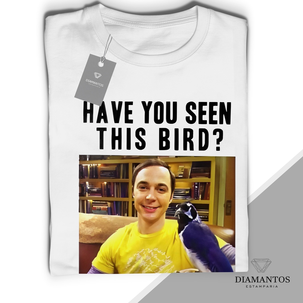 Camiseta The Big Bang Theory Sheldon Cooper Cartaz Unissex e Babylook Malha Elastano