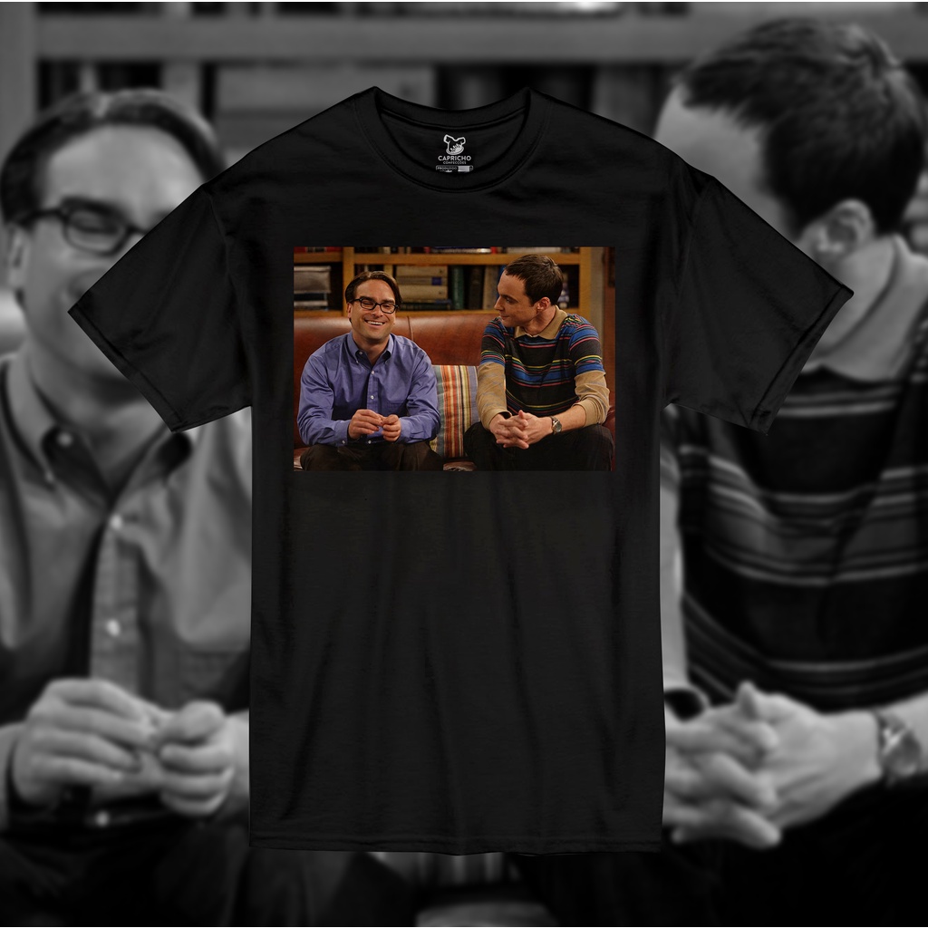 Camiseta The Big Bang Theory Sheldon e Leonard Unissex 100% Algodão