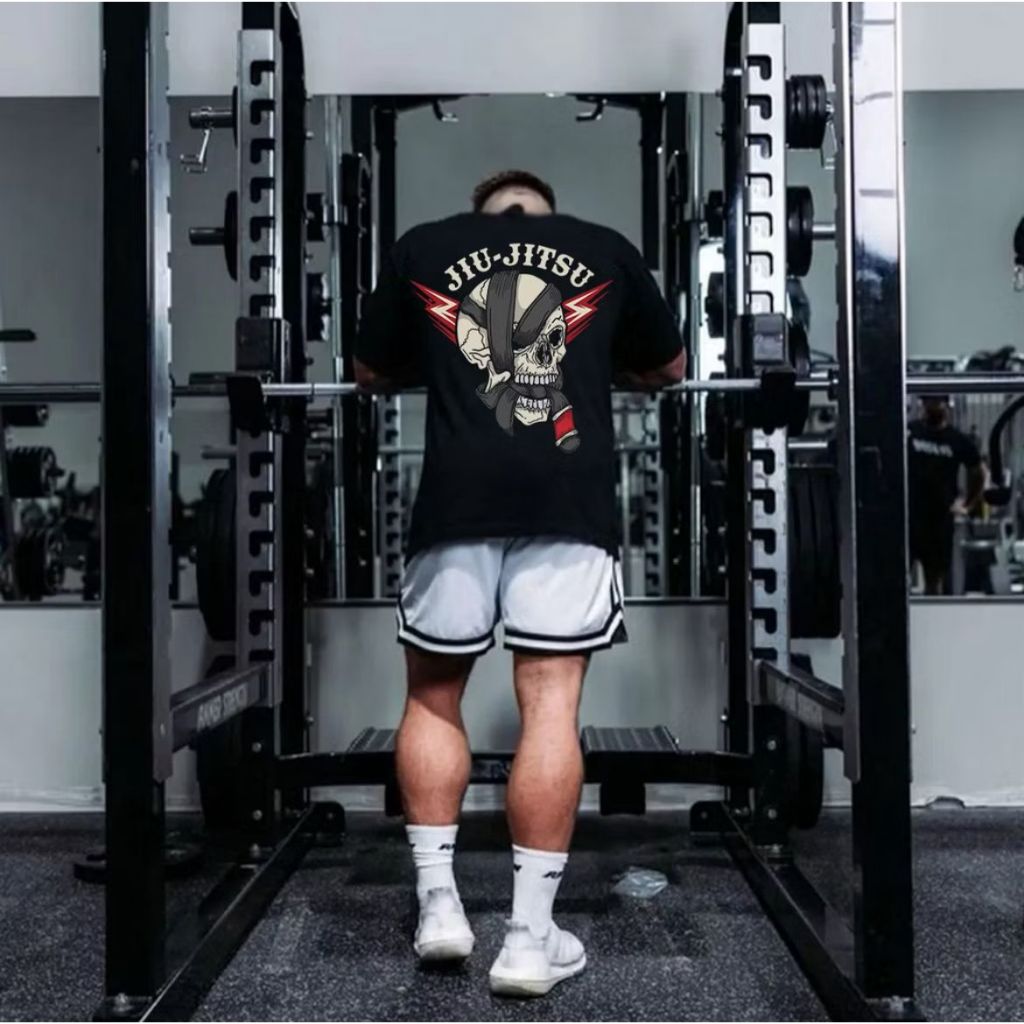 Camiseta Blusa Streetwear Oversized Jiu Jitsu Treino Academia Esporte Algodão Premium