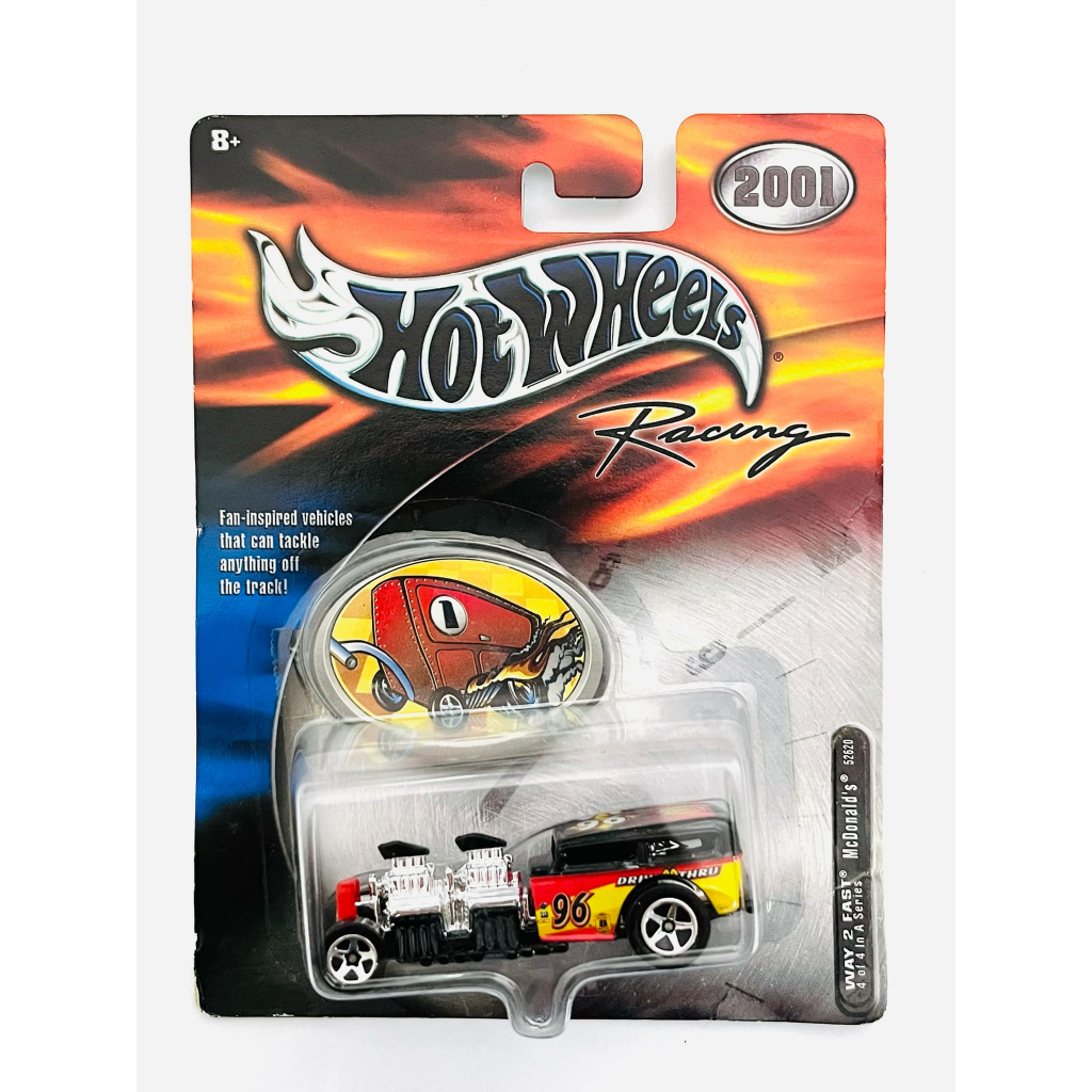 Hot Wheels - Way 2 Fast - Mc Donald s - Racing Nascar - OBS Cartela Danificada